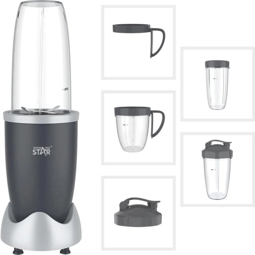 Batidora multifunción WinningStar de 900 W con recipientes de 950 ml, 700 ml y 500 ml
