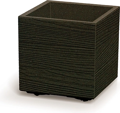 Macetero Madera Square Eco Wood 28,8 cm, color café