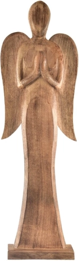 Figura decorativa de ángel en tono mango 78 cm