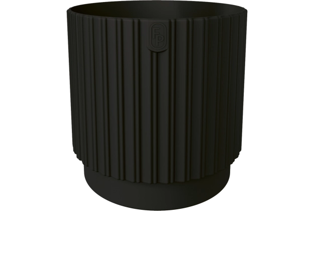 Maceta Mika Petit Eco Recycled 22 cm negra