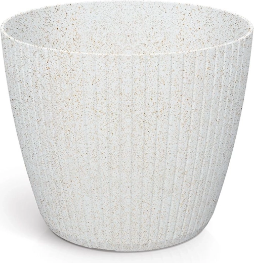 Maceta Lamia Eco Wood 19,8 cm blanca