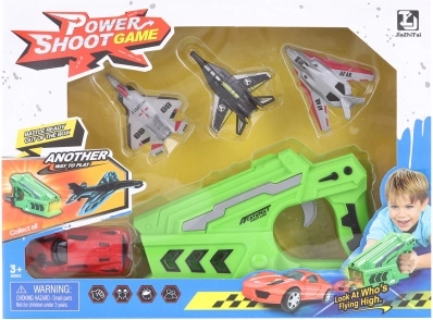 Lanzador con coche y aviones para niños