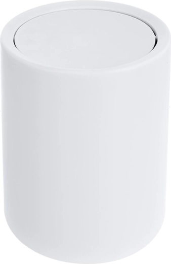 Papelera con tapa basculante 6 l blanca