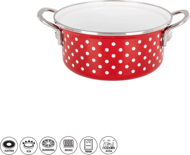 Cacerola esmaltada Orion Tečka de 1,6 l