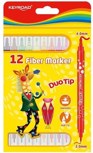 Rotuladores Keyroad Duo, set de 12 colores