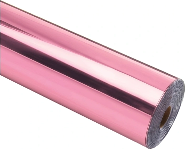 Lámina metálica autoadhesiva HTVRONT Chrome oro rosa 30,5 × 90 cm