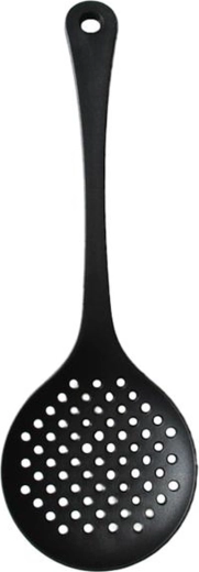 Espumadera negra de PBT, 32 × 10,8 cm