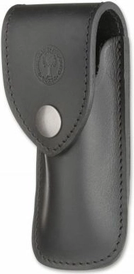 Böker Manufaktur Solingen pequeña funda de cuero para cuchillo de hasta 11 cm, negra