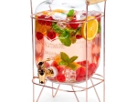 Dispensador de bebidas de vidrio Vilde con grifo y soporte, 5,5 l