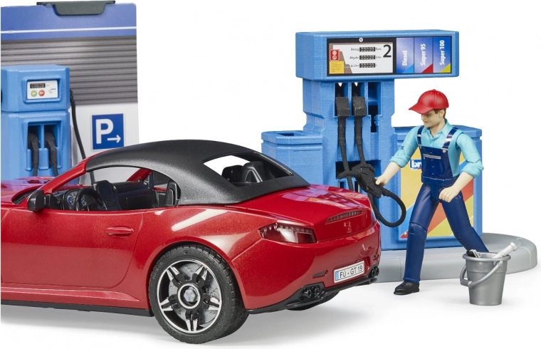 Coche deportivo con techo y ruedas desmontables