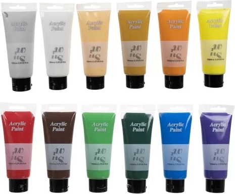 12 tonos intensos en tubos transparentes de 100 ml