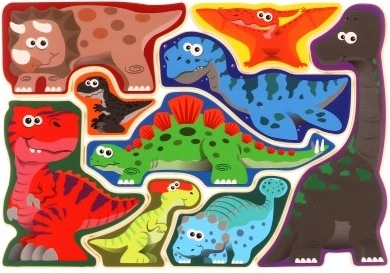 Encaje de dinosaurios colorido para los más pequeños