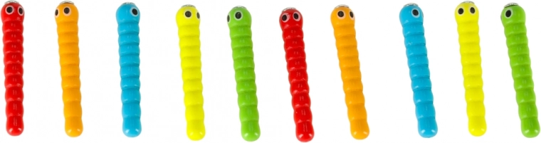 Orugas de colores que invitan al juego