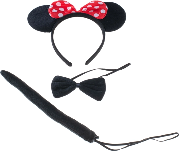 Icónica diadema con orejas y lazo de lunares