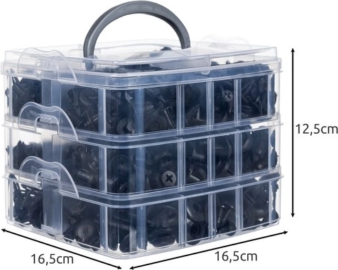 Organizador de tres niveles con asa