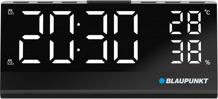 Gran pantalla con visualización clara de la hora, la temperatura y la humedad