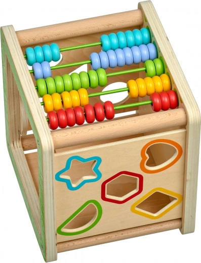 Encajable de formas y ábaco de colores