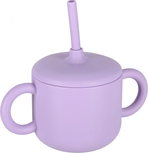 Vaso de entrenamiento con asas y pajita