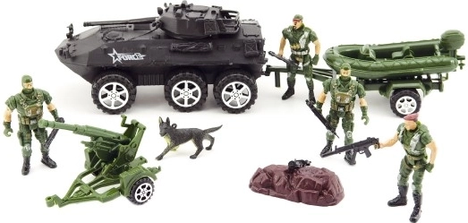 Vehículo, cañón y lancha para misiones realistas