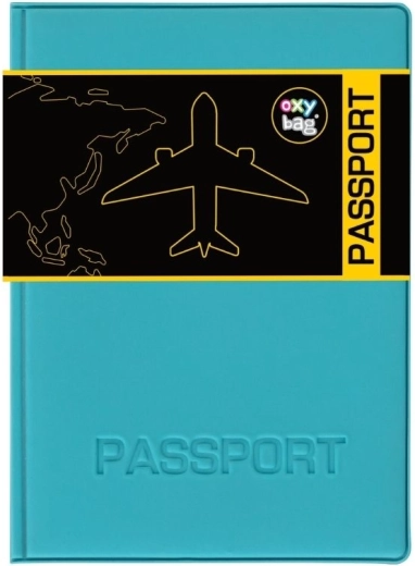 Funda de pasaporte turquesa
