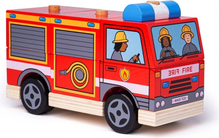 Camión de bomberos con ruedas para el juego imaginativo