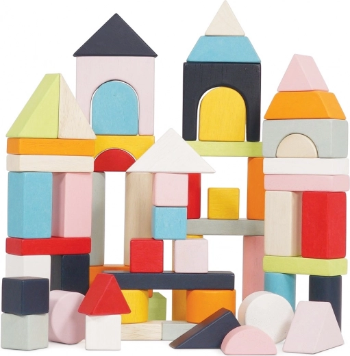 Construcción creativa con 60 formas de colores