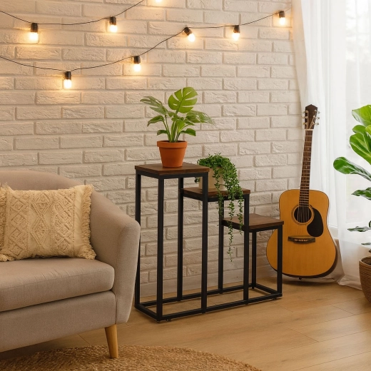 Tres estantes escalonados para una presentación perfecta