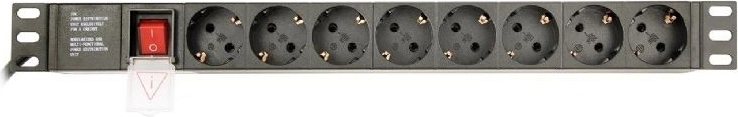 Ocho tomas Schuko en 1U