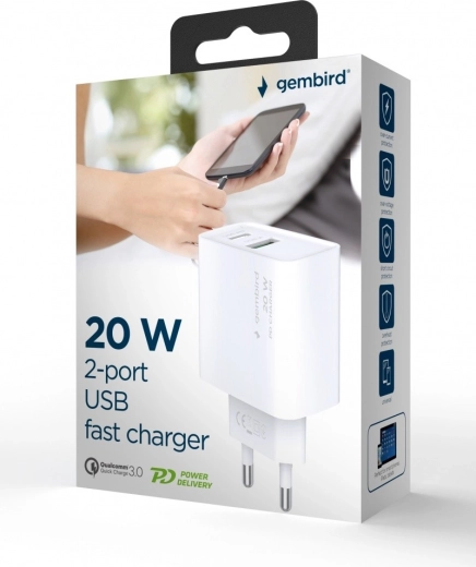 Compatible con USB PD y QC 3.0