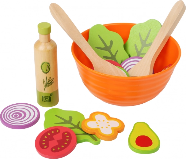Preparación realista de ensalada