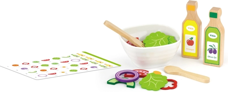 Preparación realista de ensalada