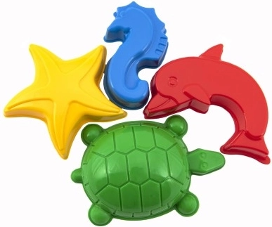 Formas coloridas de animales marinos