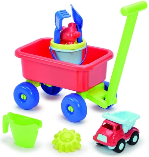 Carrito para transportar fácilmente juguetes y arena