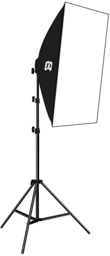 Luz suave y uniforme gracias al softbox 50 × 70 cm
