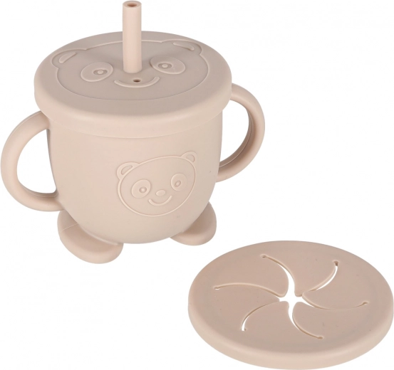 Vaso 2 en 1: con pajita y para snacks