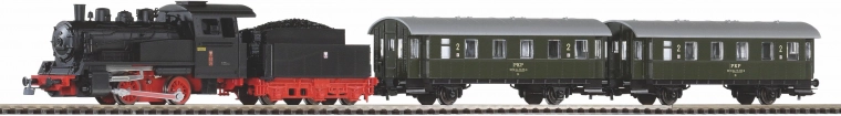 Locomotora de vapor Oi2 detallada con ténder