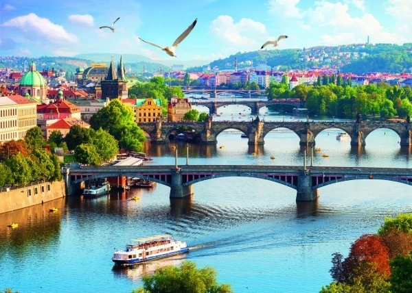 Hermosa vista de Praga