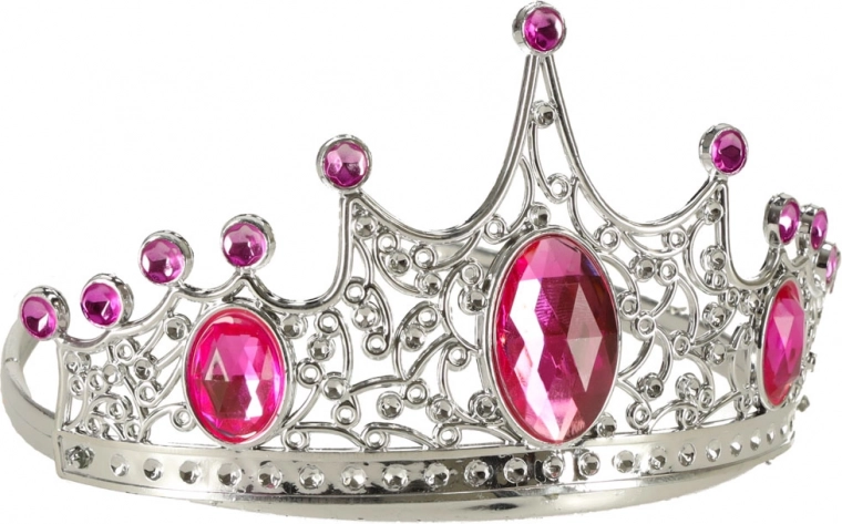 Brillante corona y joyas para un look real