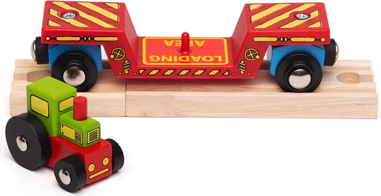 Diversión doble: tractor y transporte en el vagón