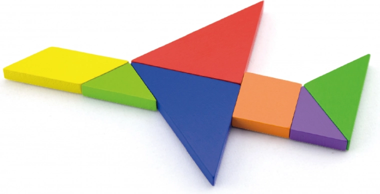 Piezas de madera resistentes en colores vibrantes