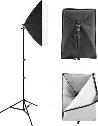 Luz suave y profesional gracias al softbox de 60 × 40 cm