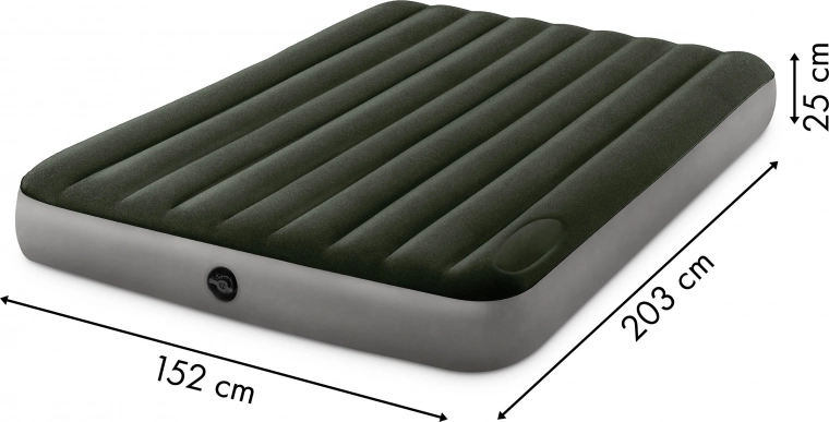 Amplia cama doble 203 × 152 × 25 cm