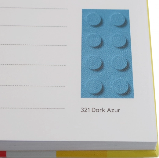 Inspiradora muestra de colores LEGO en las páginas