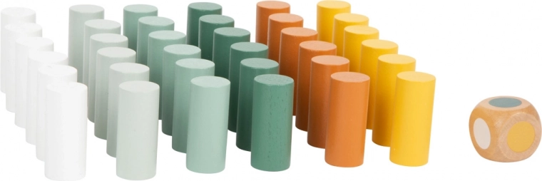 El dado de colores marca el ritmo del juego