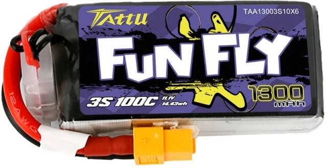 Capacidad óptima de 1300 mAh para un vuelo equilibrado
