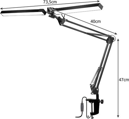 Estructura ajustable con doble luz