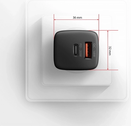 Salida doble: USB‑C + USB‑A