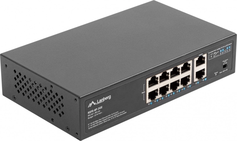 Modo Extend hasta 250 m para vigilancia y redes IP