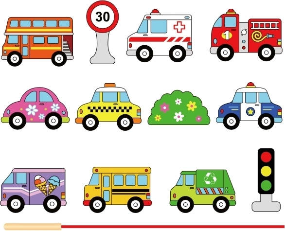 Piezas de madera seguras y colores vivos