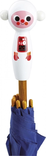 Cómodo mango de madera con un alegre remate